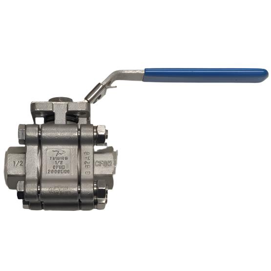 NTC 3-Piece Stainless Steel Heavy Duty Ball Valve (Side)
