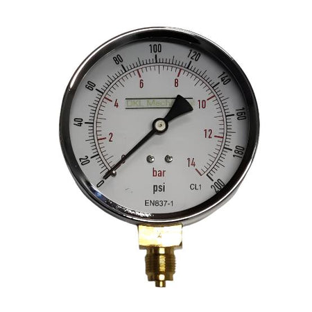 Bottom Entry Pressure Gauge 0-14 Bar