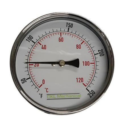 Back Entry Temperature Gauge 0-120 Deg