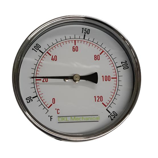 Back Entry Temperature Gauge 0-120 Deg