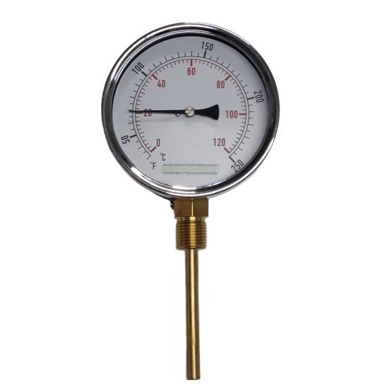 Bottom Entry Temperature Gauge 0-120 Deg