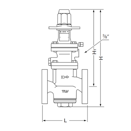 TLV Flanged COSR-16 Dimensions