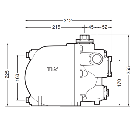 TLV GP5C Dimensions 